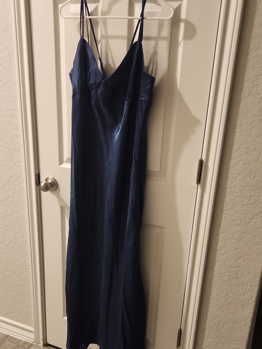 wild fable Navy Blue Satin Maxi Dress